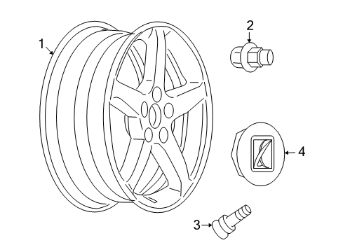 2007 Saturn Sky Wheels, Covers & Trim Diagram