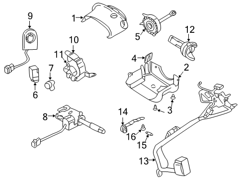 2002 Pontiac Aztek Anti-Theft Components Diagram