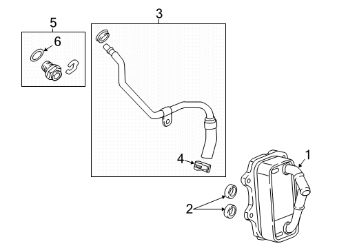 2024 Cadillac XT6 Engine Oil Cooler Diagram