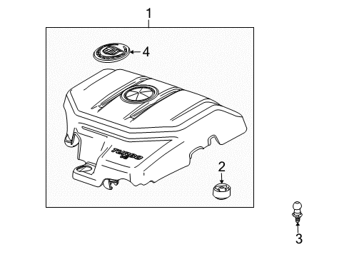 2011 Cadillac SRX Engine Appearance Cover Diagram