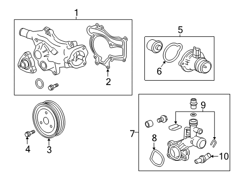 2017 Chevy Trax Cooling System, Radiator, Water Pump, Cooling Fan Diagram