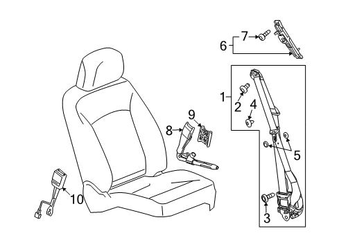 2012 Buick LaCrosse Seat Belt Diagram