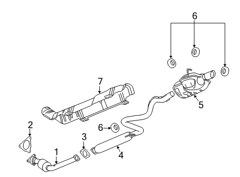 2010 Chevy HHR Exhaust Components Diagram