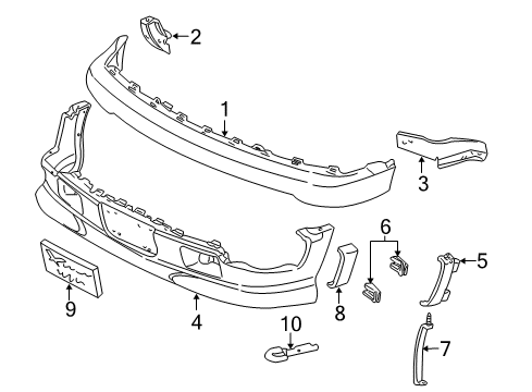 2005 Chevy Blazer Front Bumper Diagram