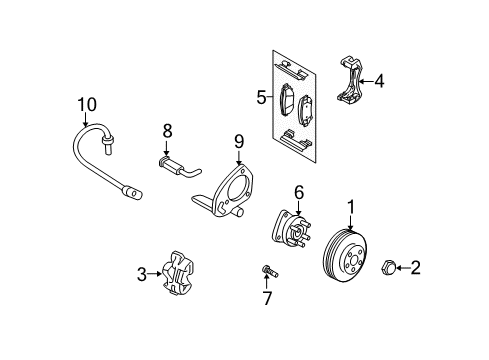 2008 Chevy Uplander Brake Components Diagram