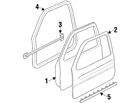 2002 Pontiac Grand Prix Door & Components Diagram