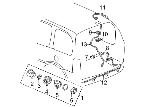 2005 Pontiac Montana Module Diagram for 15238502