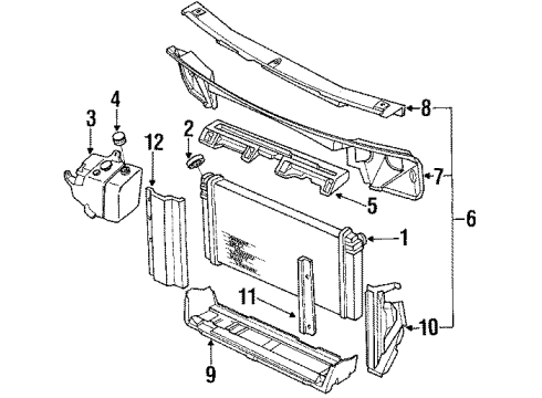1990 Oldsmobile 98 Recovery Tank Diagram for 22072620