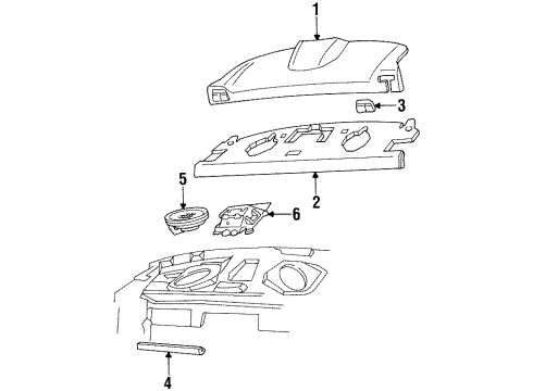2000 Chevy Lumina Interior Trim - Rear Body Diagram