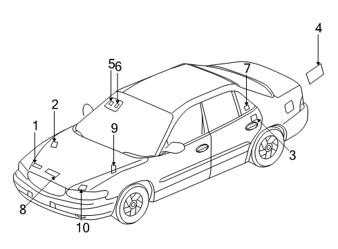 2005 Buick Century Information Labels Diagram