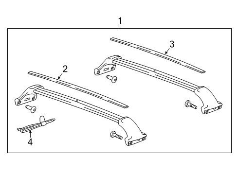 2022 Cadillac XT5 Luggage Carrier Diagram