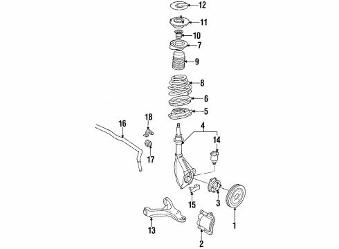 1994 Oldsmobile Cutlass Supreme Front Brakes Diagram