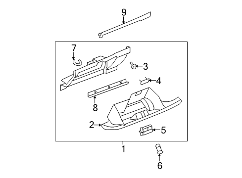 2012 Cadillac Escalade EXT Glove Box Diagram