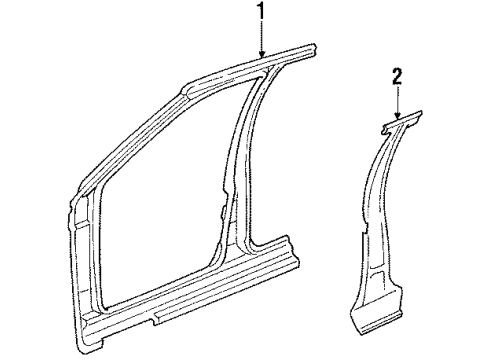 1985 Chevy Cavalier Center Pillar & Rocker Diagram