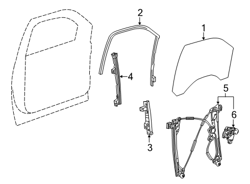 2023 Chevy Silverado 1500 Front Door Diagram