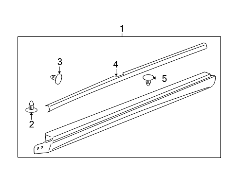 2005 Buick LaCrosse Exterior Trim - Pillars, Rocker & Floor Diagram