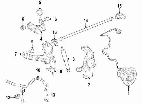 2007 Hummer H3 Front Suspension Components Diagram