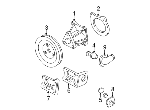 1999 Pontiac Sunfire Cooling System, Radiator, Water Pump, Cooling Fan Diagram