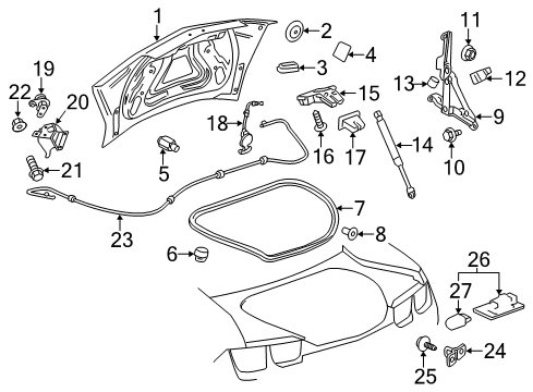 2013 Chevy Camaro Lock Cylinder Diagram for 92228958