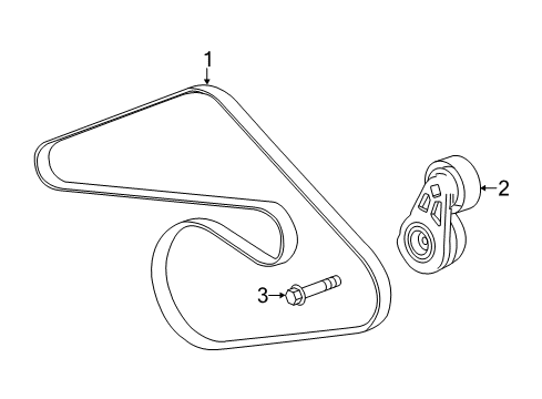 2016 Cadillac ATS Belts & Pulleys Diagram