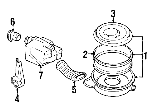 1994 GMC C2500 Suburban Air Intake Diagram