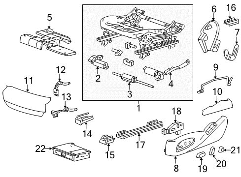 2017 Cadillac CTS Tracks & Components Diagram