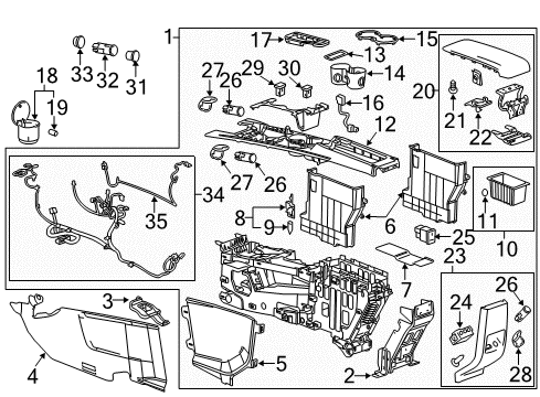 2017 Chevy Equinox Center Console Diagram