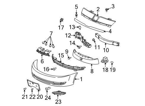2003 Saturn Ion Emblem, Red Line Diagram for 22731602