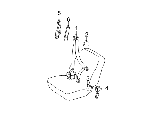 2004 Pontiac Vibe Seat Belt Diagram