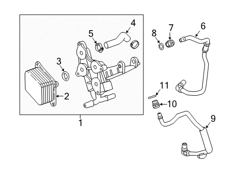 2017 Cadillac CTS Oil Cooler Diagram