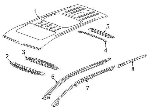 2022 Buick Enclave Roof & Components Diagram