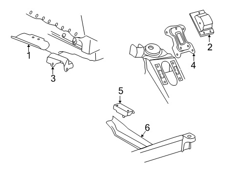 2002 Chevy Express 2500 Engine & Trans Mounting Diagram