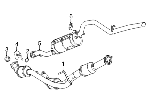 2023 GMC Sierra 2500 HD Exhaust Components Diagram