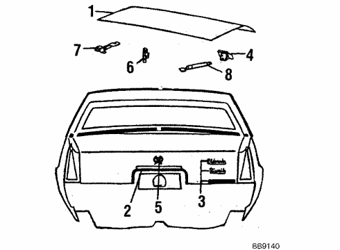 1984 Cadillac Eldorado Power Actuator Diagram for 20159650