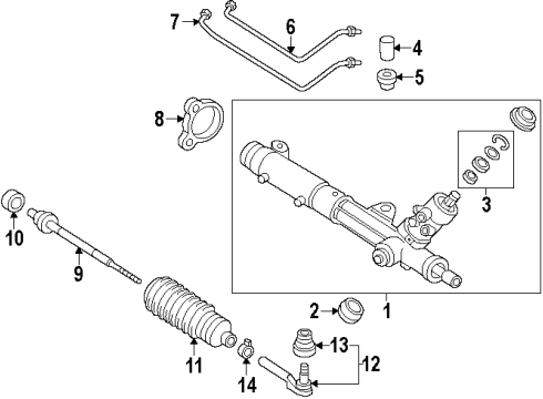 2001 Pontiac Firebird P/S Pump & Hoses, Steering Gear & Linkage Diagram