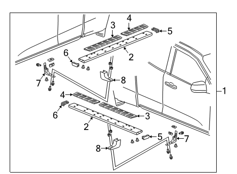 2022 GMC Canyon Running Board Diagram