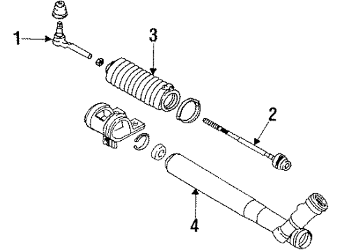 1990 Cadillac Seville P/S Pump & Hoses, Steering Gear & Linkage Diagram