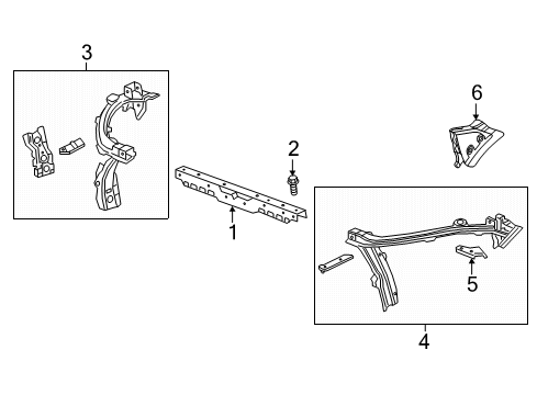 2019 GMC Terrain Radiator Support Diagram