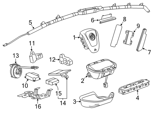 2017 Buick Verano Air Bag Components Diagram
