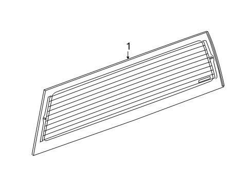 2023 Chevy Silverado 1500 Glass & Hardware - Back Glass Diagram