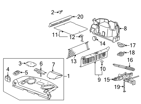 2006 Pontiac G6 Interior Trim - Rear Body Diagram
