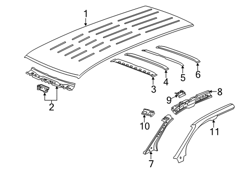 2012 Buick Enclave Roof & Components Diagram