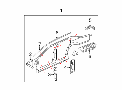 2011 Cadillac DTS Uniside Diagram
