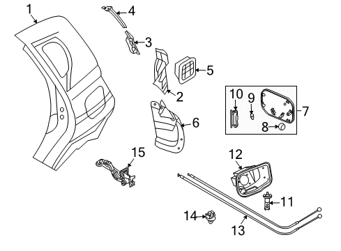 2010 Chevy Aveo5 Fuel Door Diagram