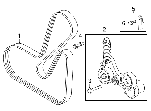 2012 Buick Regal Belts & Pulleys Diagram
