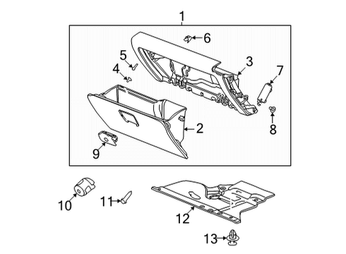 2023 GMC Hummer EV Pickup Glove Box Diagram