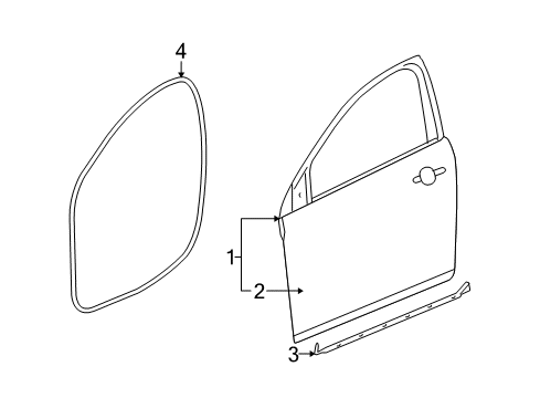 2008 Saturn Aura Front Door Diagram