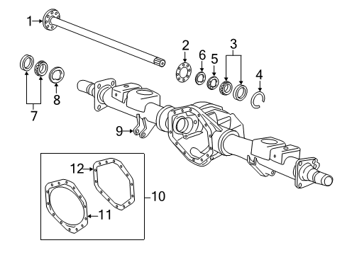 2014 Chevy Silverado 2500 HD Axle Housing - Rear Diagram