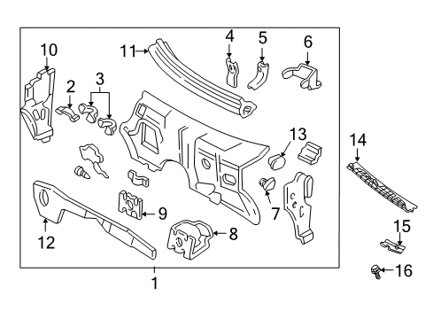 2004 Oldsmobile Bravada Cowl Diagram