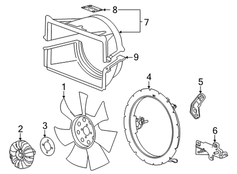 2021 Chevy Silverado 2500 HD Cooling System, Radiator, Water Pump, Cooling Fan Diagram